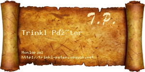 Trinkl Péter névjegykártya
